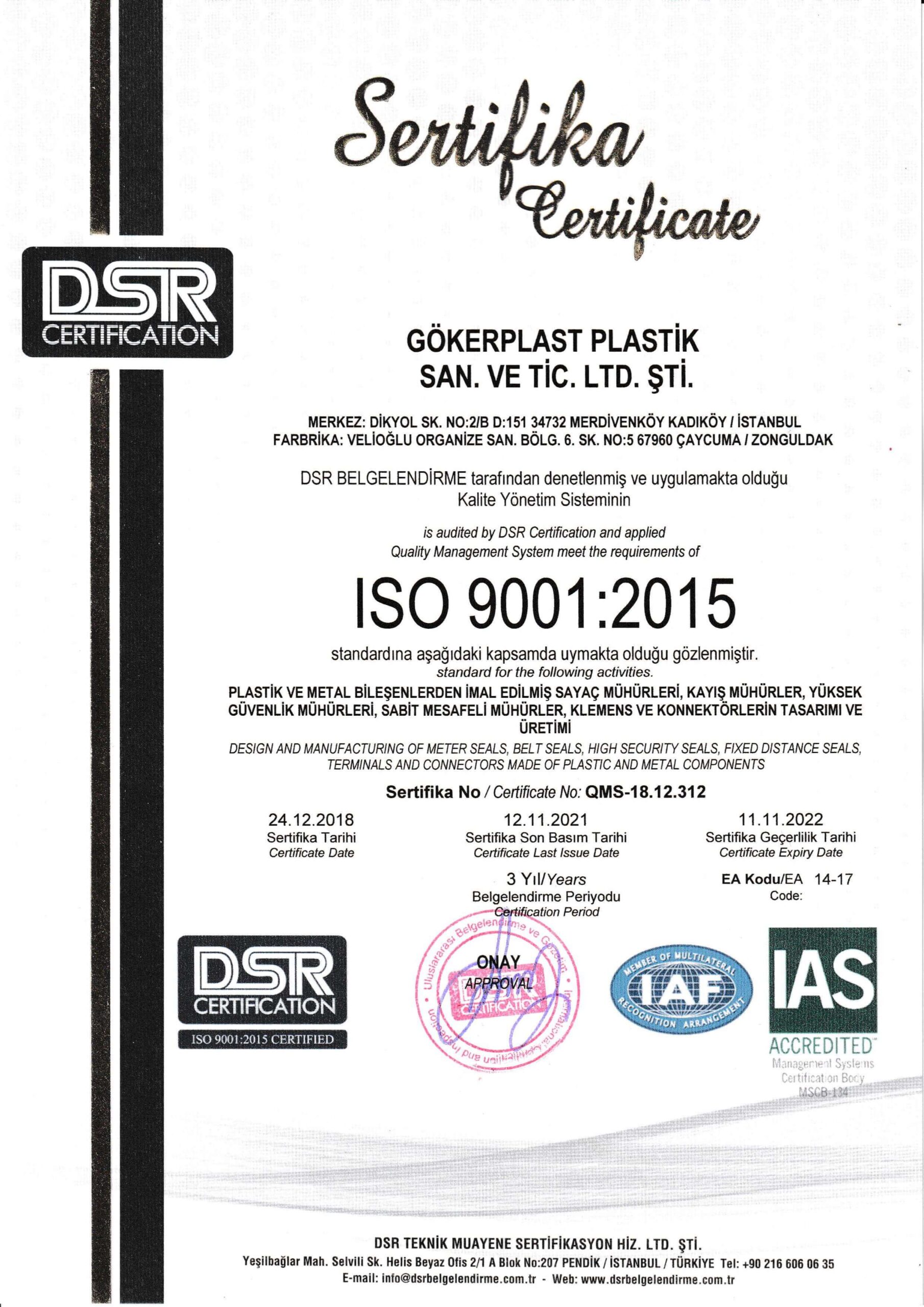 certificates gokerplast security seals